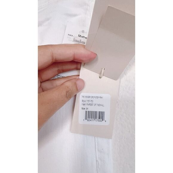 MOTHER The Insider Crop Step Fray Jeans FAIREST OF THEM ALL 31” - Picture 9 of 14